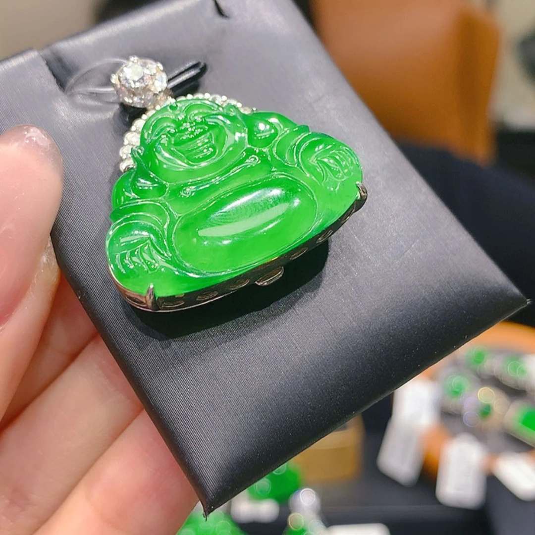 【闪购商品】翡翠银S925镶嵌颈饰4柒姐