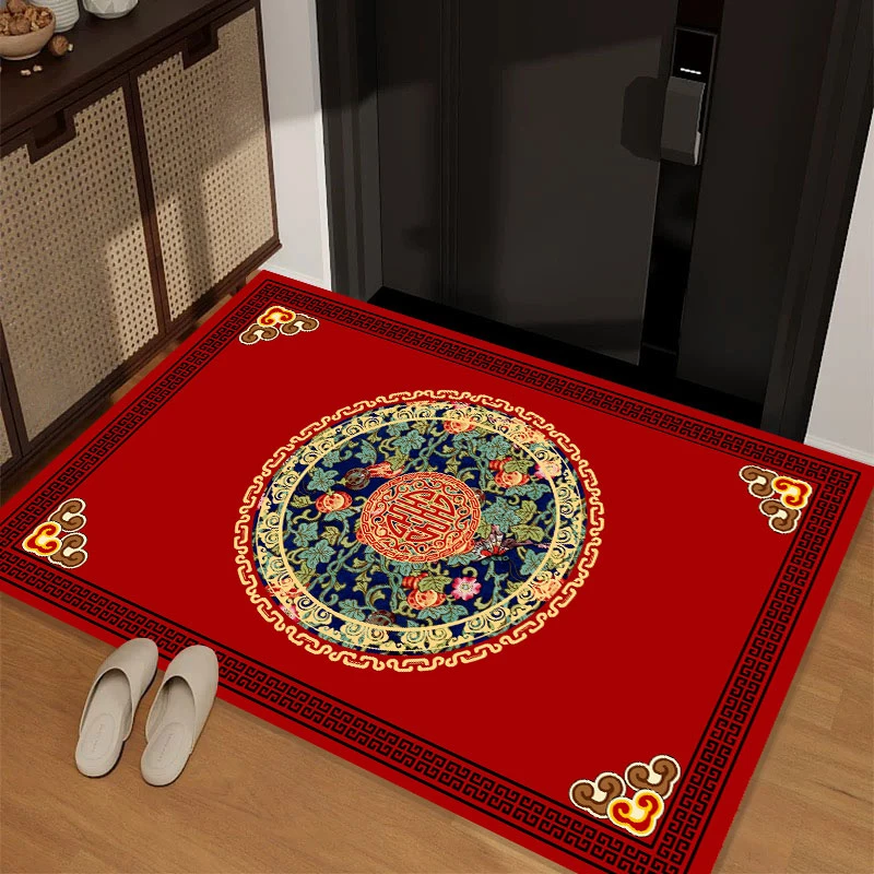 多莱妮新年入户门垫地毯门口吸水耐脏防滑卧室家用脚垫地垫浴室