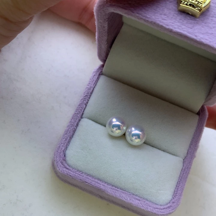 18K金镶嵌耳饰淡水珍珠