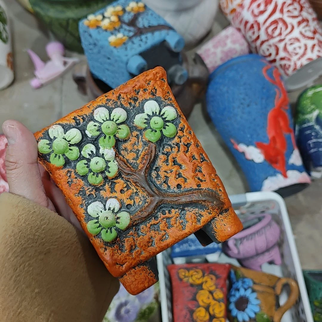 红陶吸水透气的白陶花盆凑满12发货