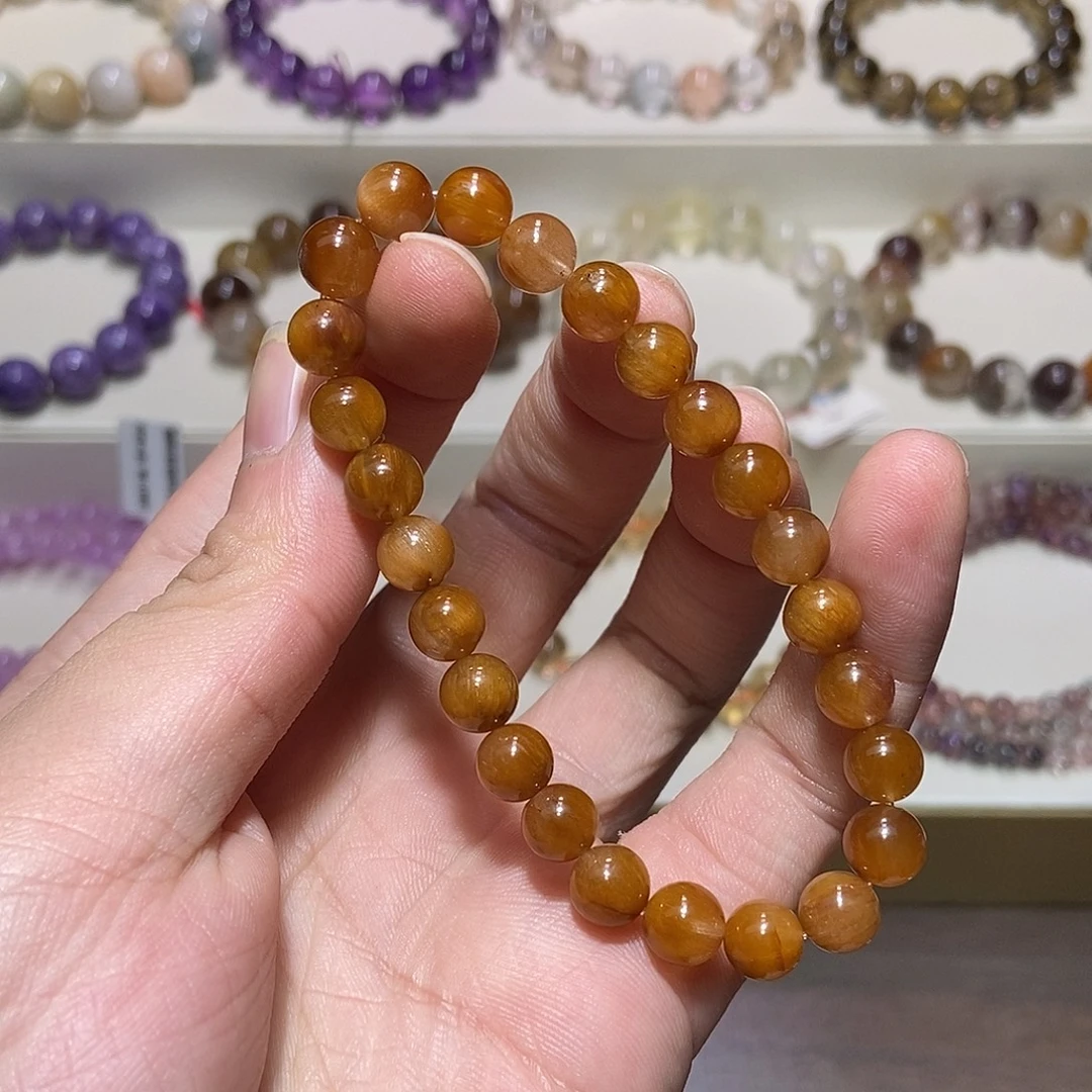 未镶嵌手链水晶黄兔毛7.7