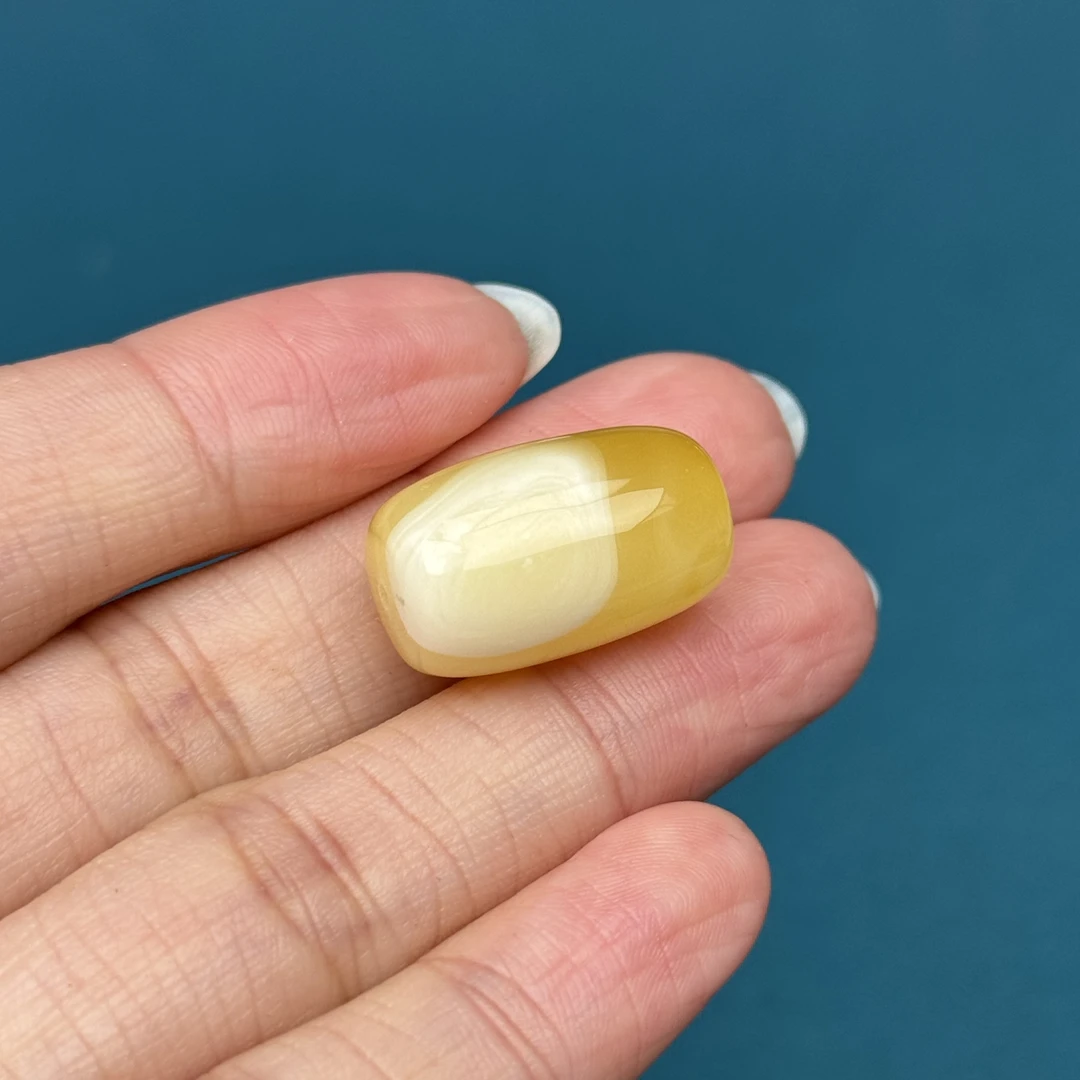 Y5062天然原矿蜜蜡 妖花桶珠13x20mm 2.2克抖音基地质检发货