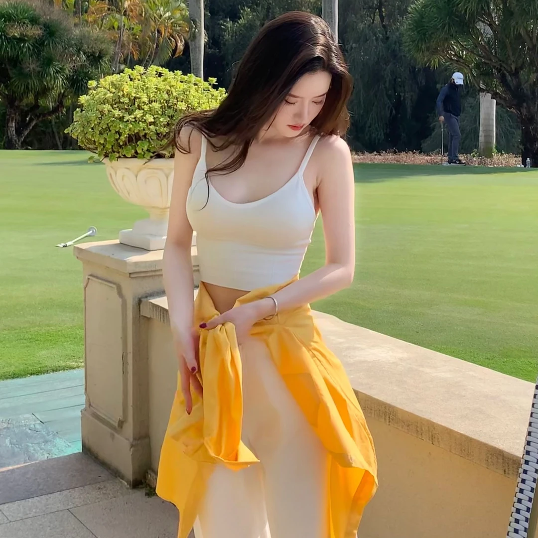 带胸垫卡u型美背内衣网红背心女性感内搭打底小吊带卡外穿上衣