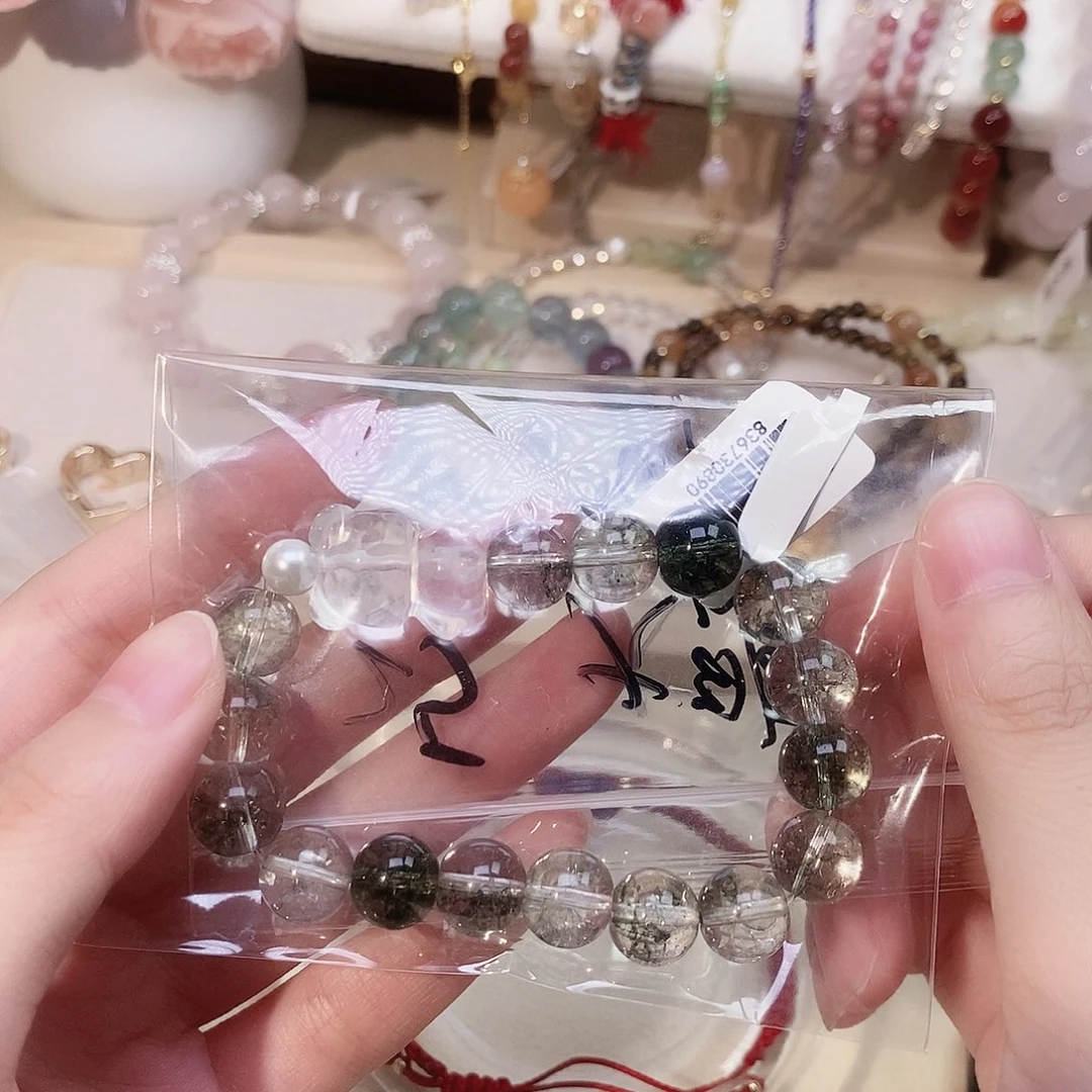 烟晶手链合金绿幽灵