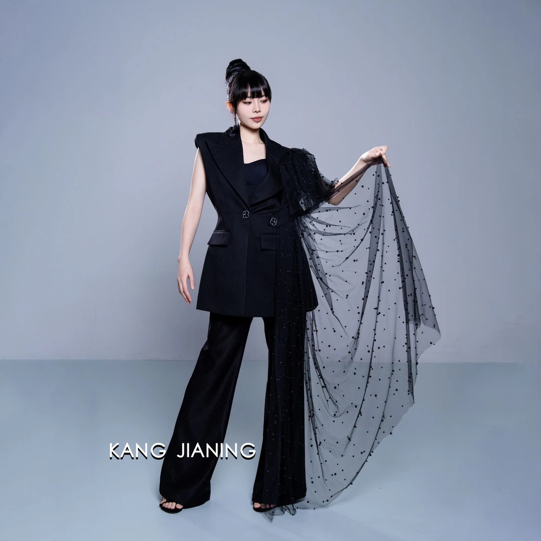 【耀世专享】25新款高定拼珠纱秀款马甲KC25S338