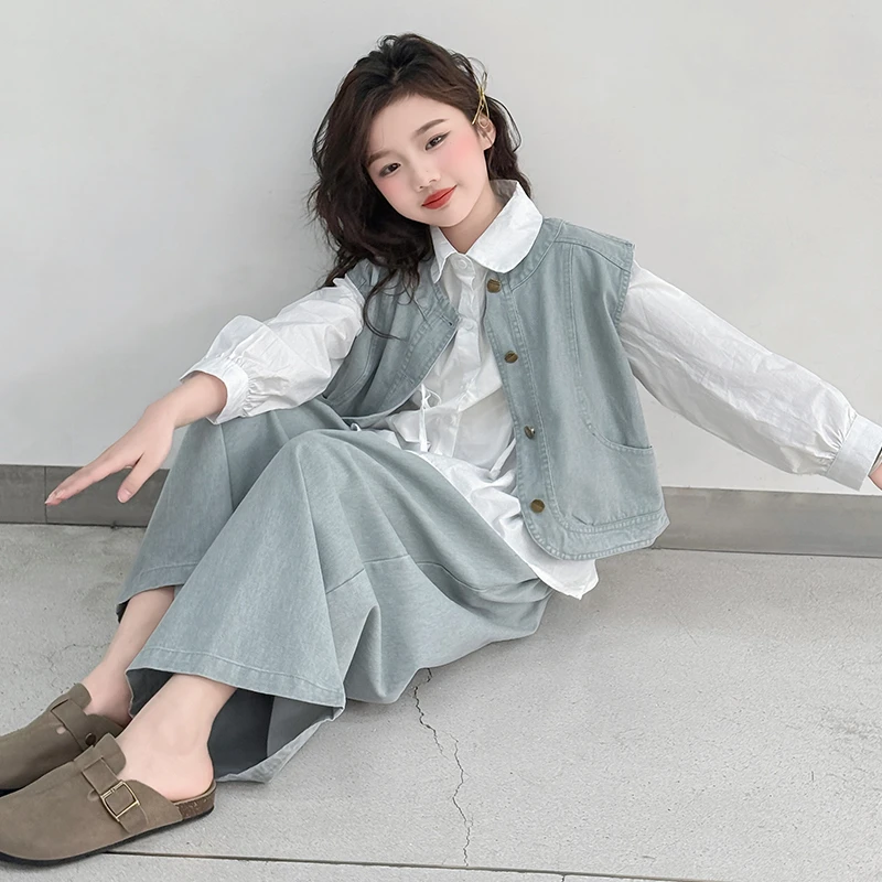 女童套装春秋款2025新款儿童时髦洋气春装女大童2025年款衣服儿童