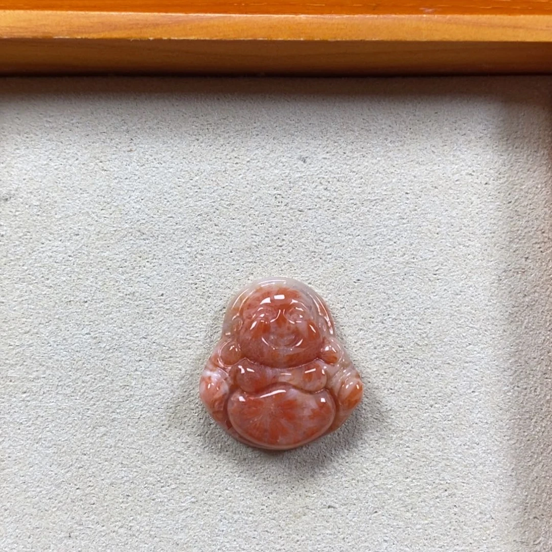 硅化珊瑚（珊瑚玉）手镯未镶嵌佛公