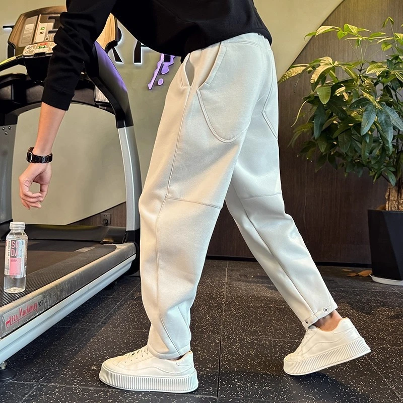 仓石一树潮牌加绒冬秋季直筒休闲裤男士运动裤风高级感男装