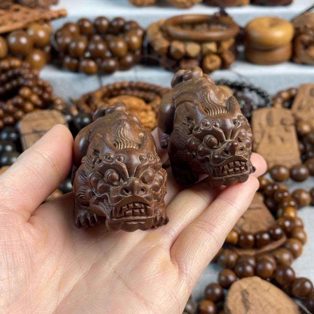 木老山檀香貔貅手把件摆件