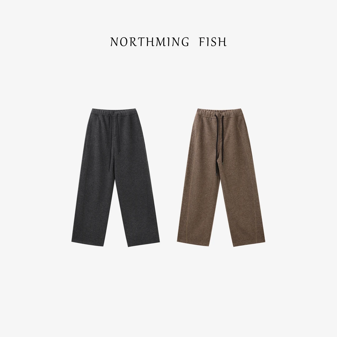 NorthMing fish「燕麦美式」松弛休闲 慵懒舒适耐穿保暖抽绳休闲裤