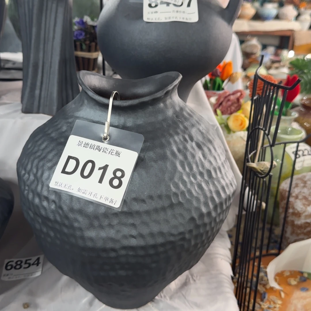 小***妈摆件景德镇高温花瓶编码d018高33口10默认无孔