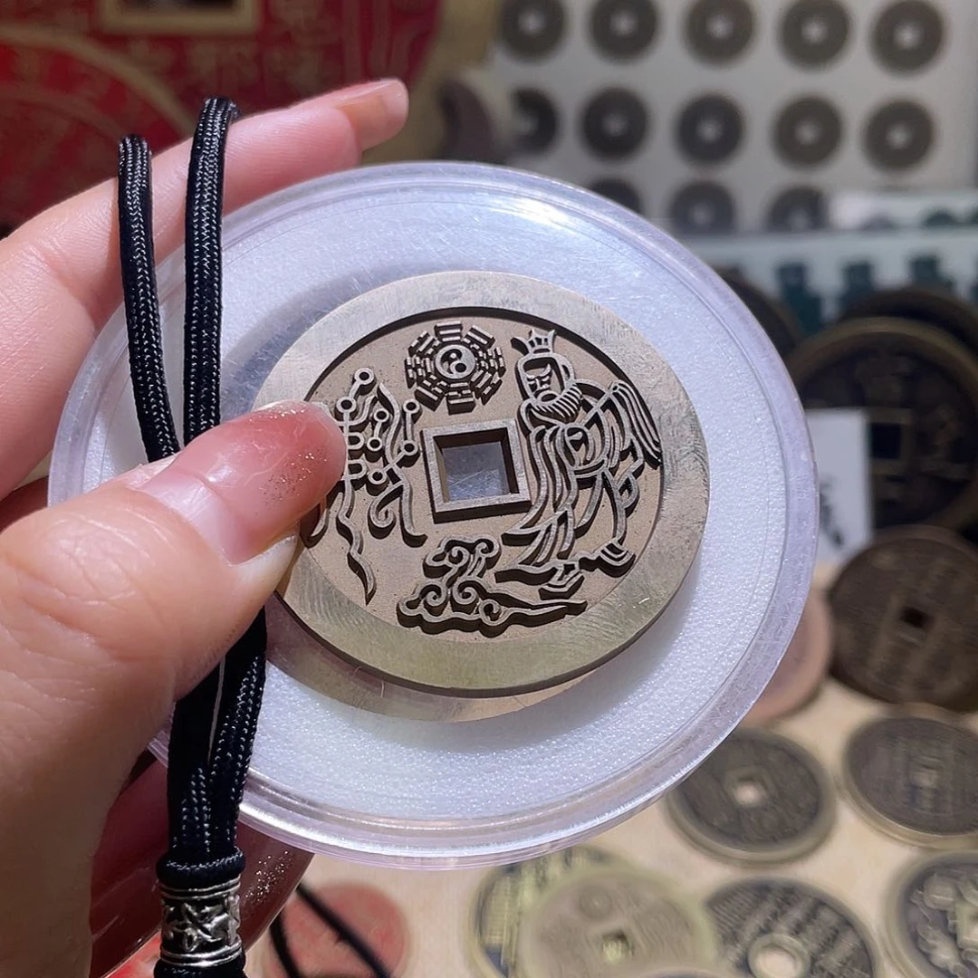铜铜现代仿制工艺品雕母花钱