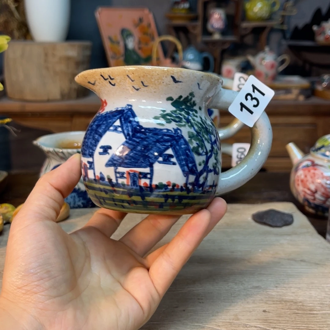 壶素浅陶瓷手工手绘