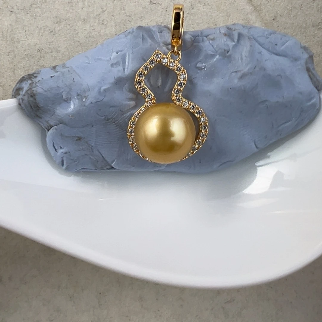 银S925镶嵌海水珍珠裸珠