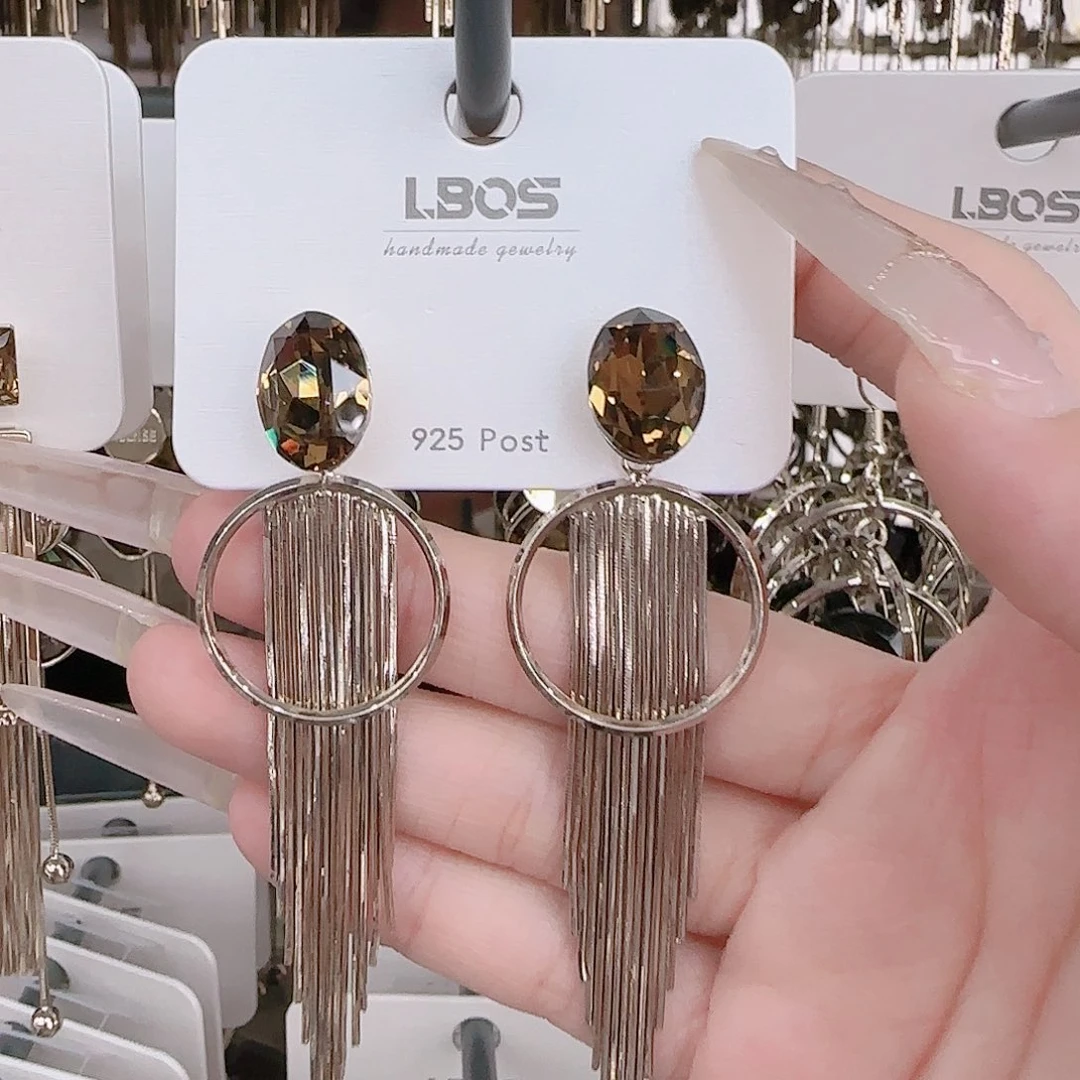 锆石铜合金925银耳环