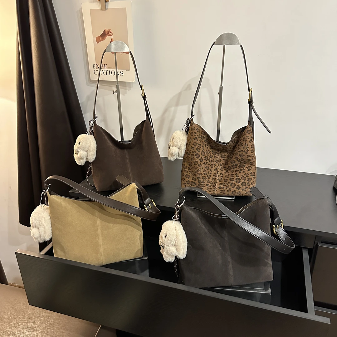 2025秋冬大气百搭单肩斜挎双面背子母包慵懒大容量女包 25072