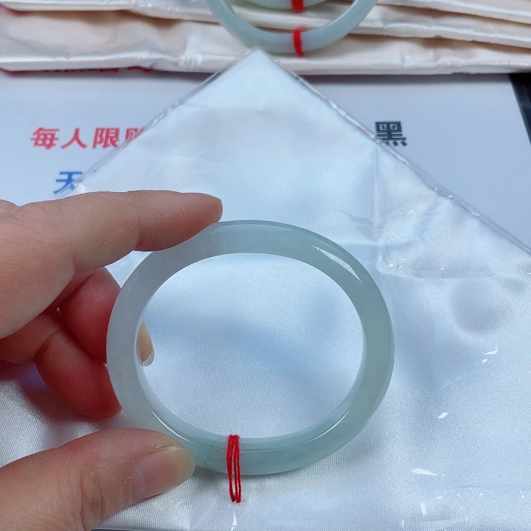 翡翠未镶嵌手镯天然翡翠手镯54.5