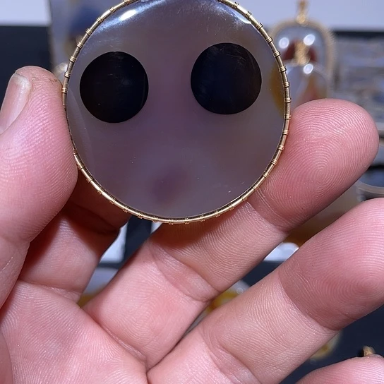 快***盒玛瑙/玉髓合金颈饰