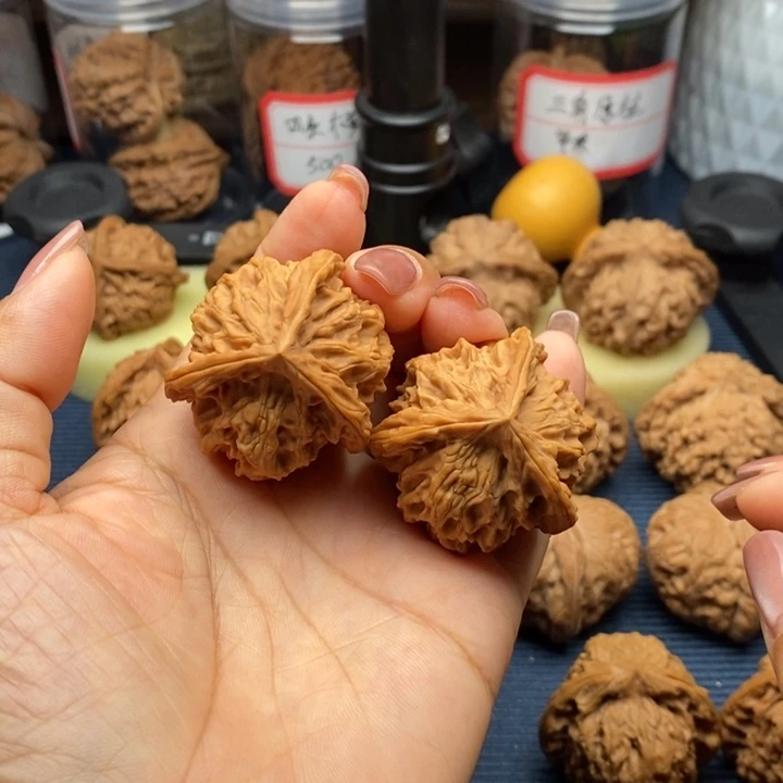 吊坠文玩核桃37尺盘山三棱全品