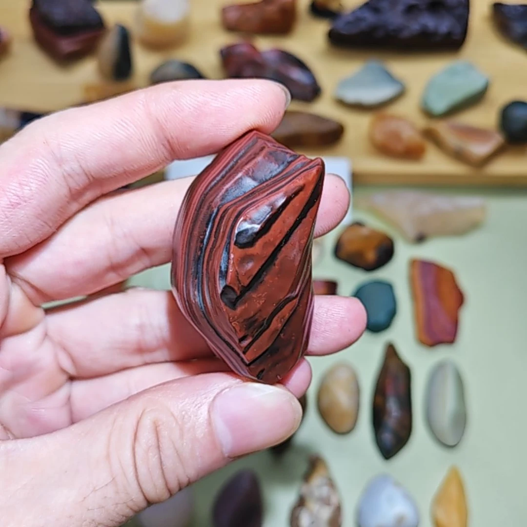 石材千层手把摆件