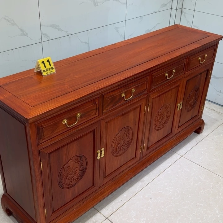 景***玲紫檀木类书柜缅花大果紫檀餐边柜