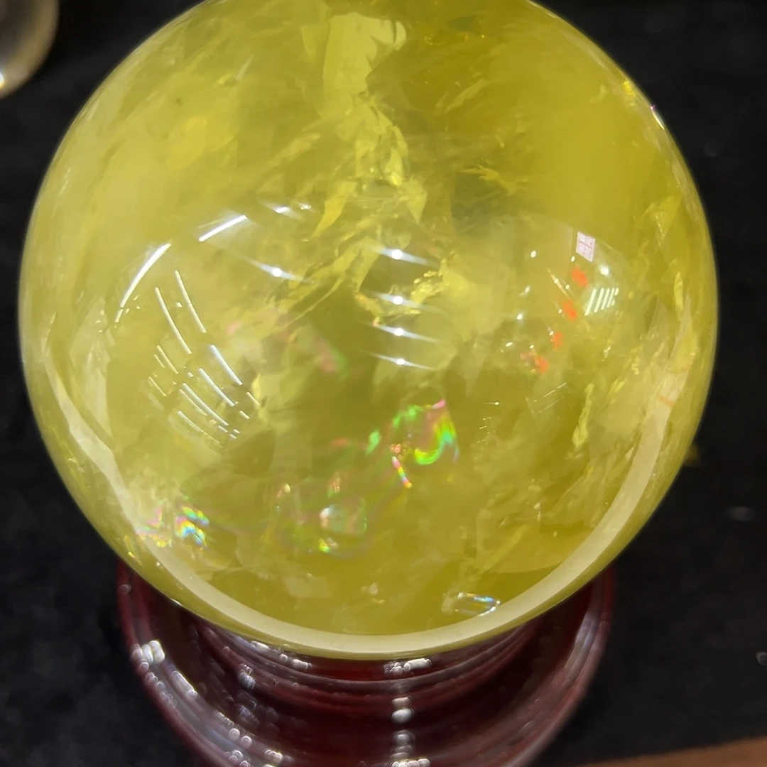 水晶水晶球摆件未镶嵌铃****y