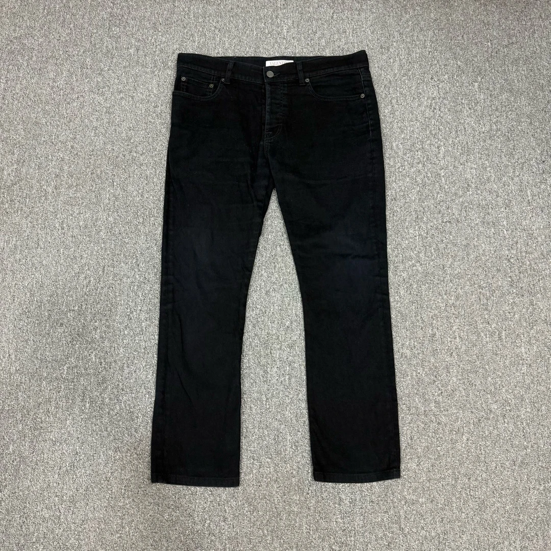 99新 Valentino/华伦天奴 16420099 背后皮牌logo牛仔裤 32码99新