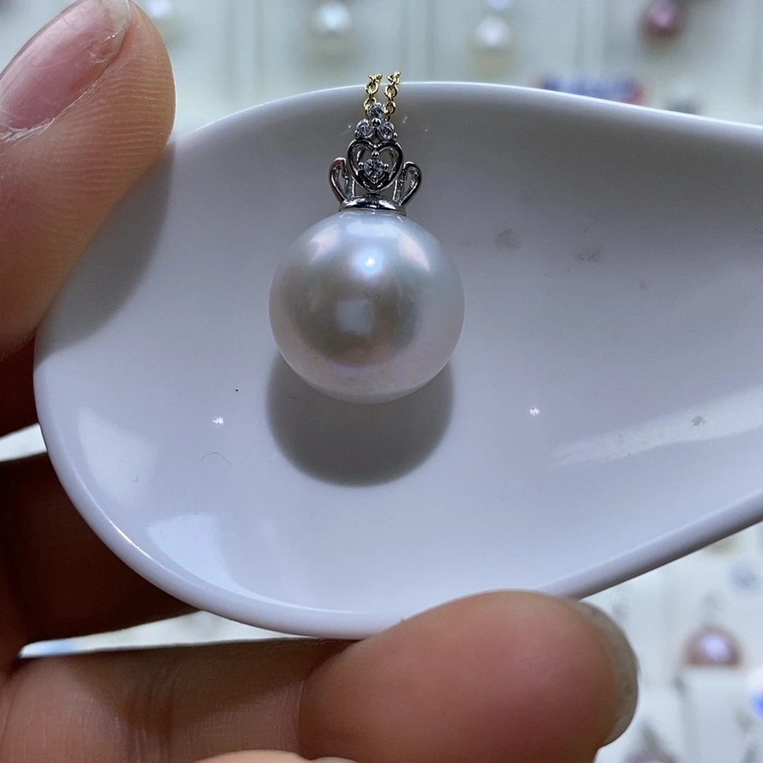 吊坠(赠链)银S925镶嵌淡水珍珠15M