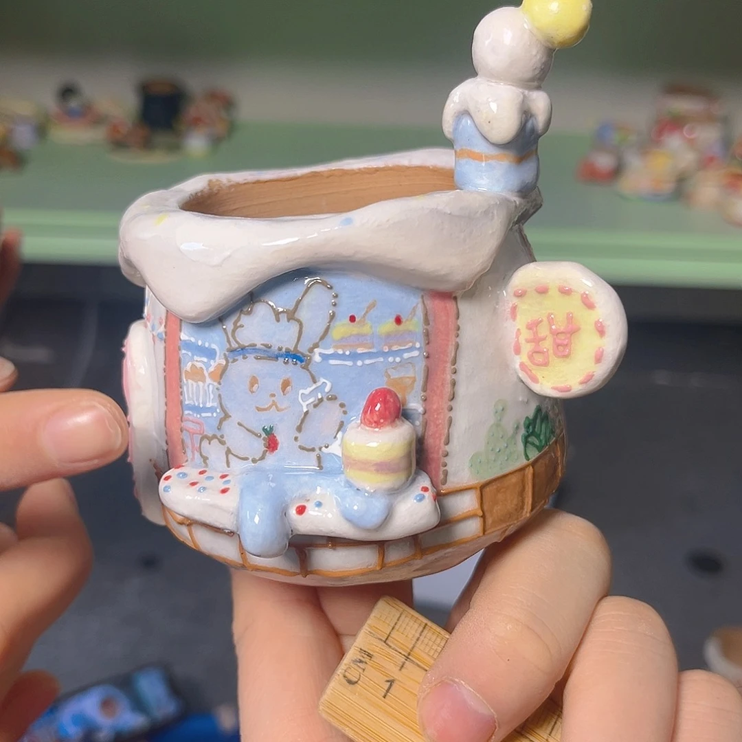 红陶老梧家瑕疵多肉花盆