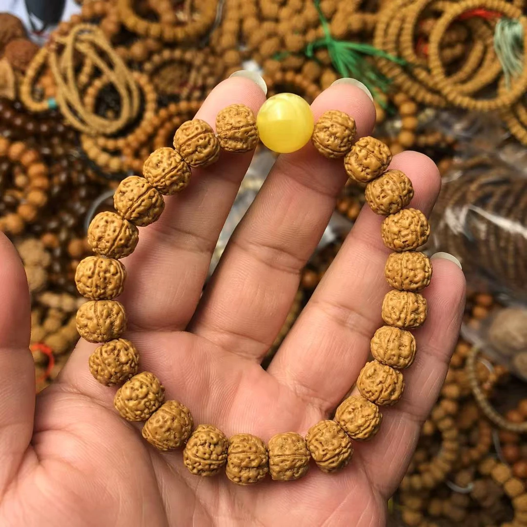（树神小单圈+黄球配饰）小金刚菩提手串单圈男女款