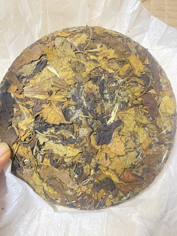 2024年枣香醇厚老白茶紧压茶饼200克