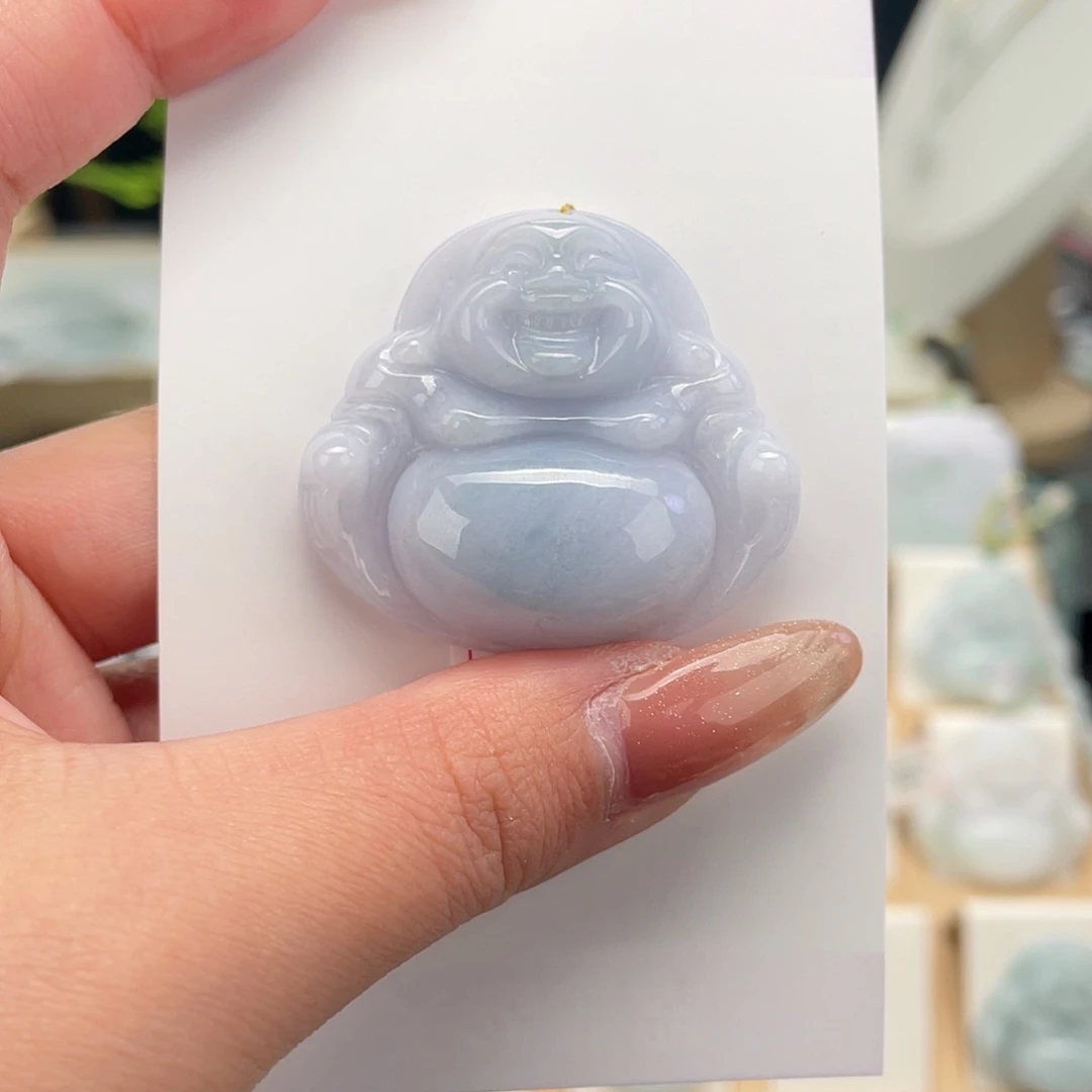 翡翠未镶嵌颈饰佛公