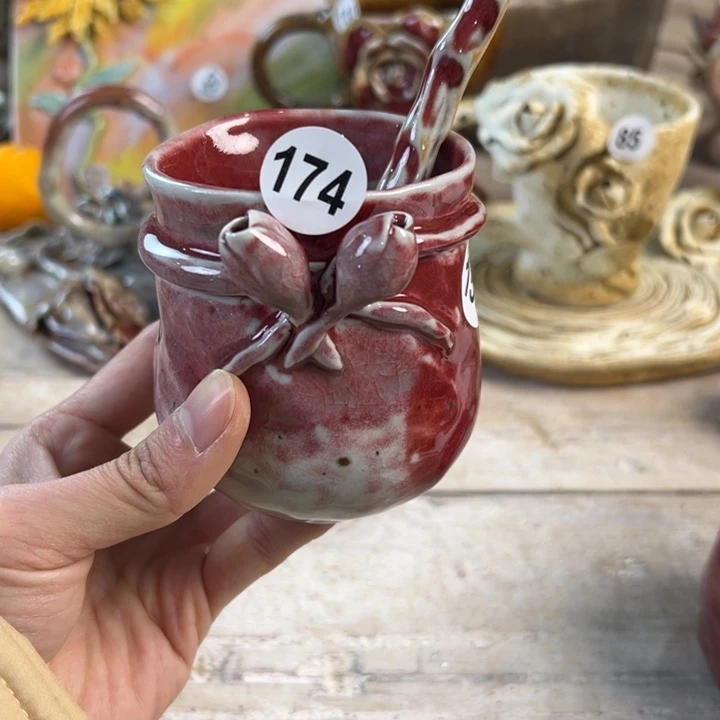 陶瓷懿树日式手捏把餐具茶具