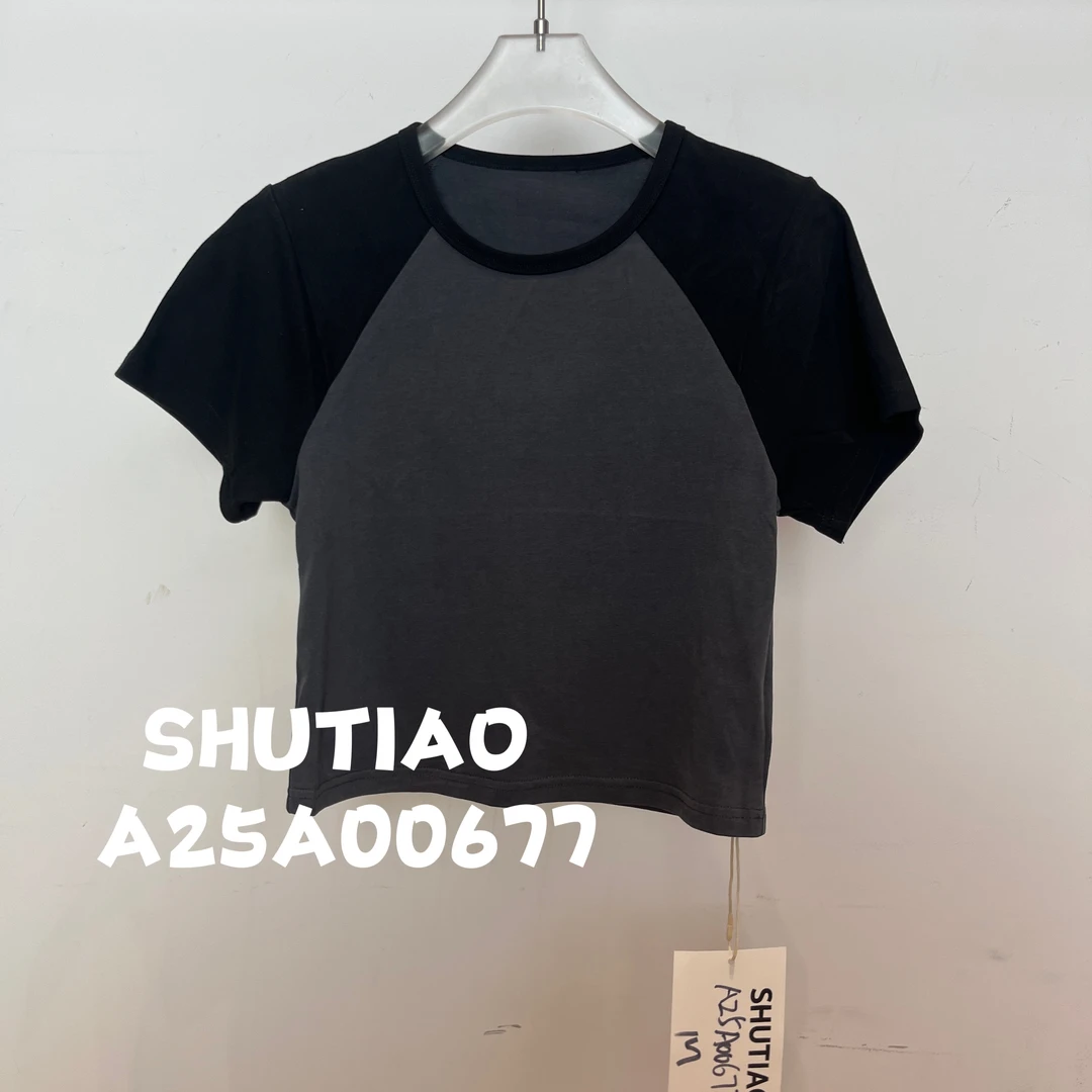 【SHUTIAO】2024秋冬：新款小众设计款T恤A25A00677