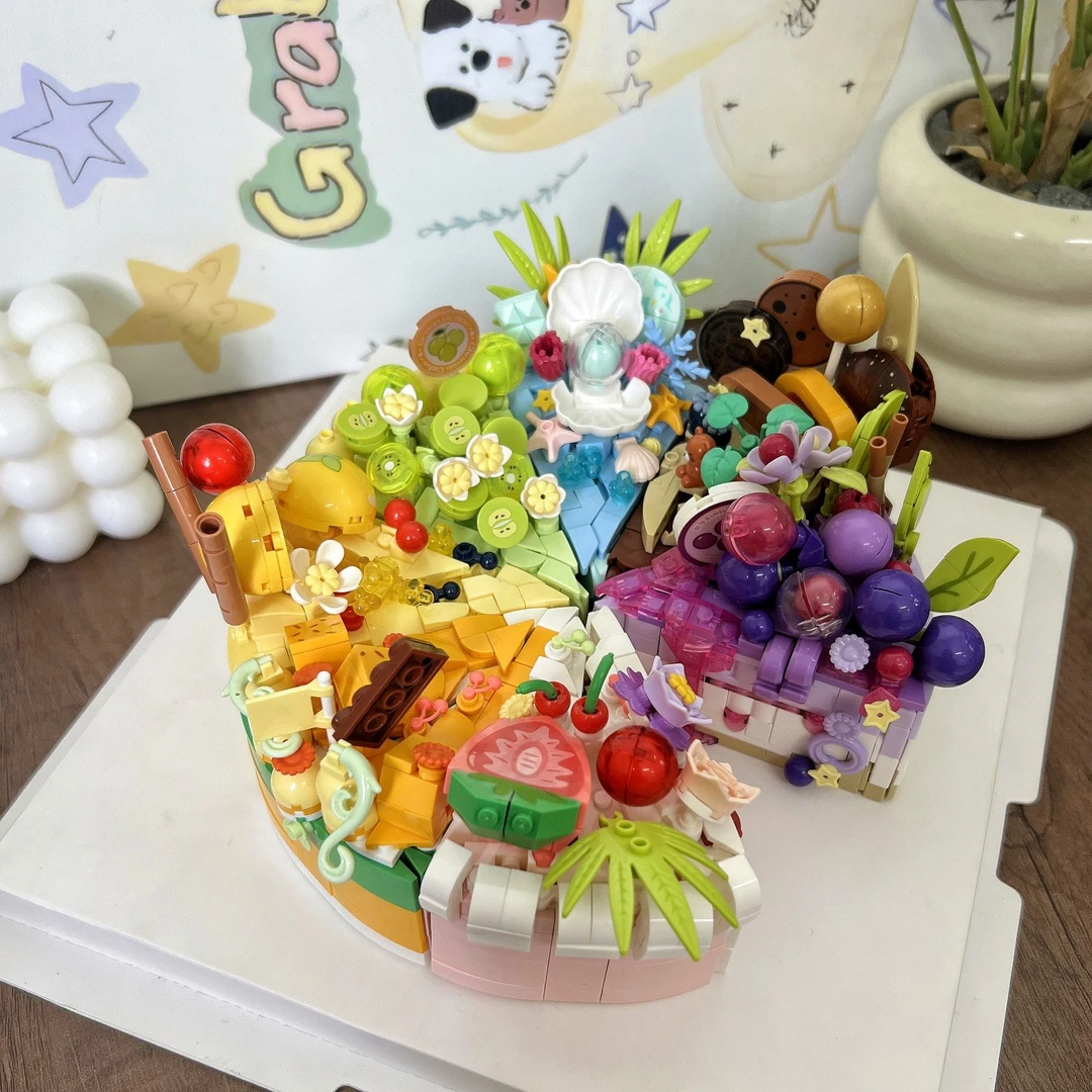 生日礼物积木蛋糕手工diy拼装拼图儿童益智玩具送男女朋友男女孩