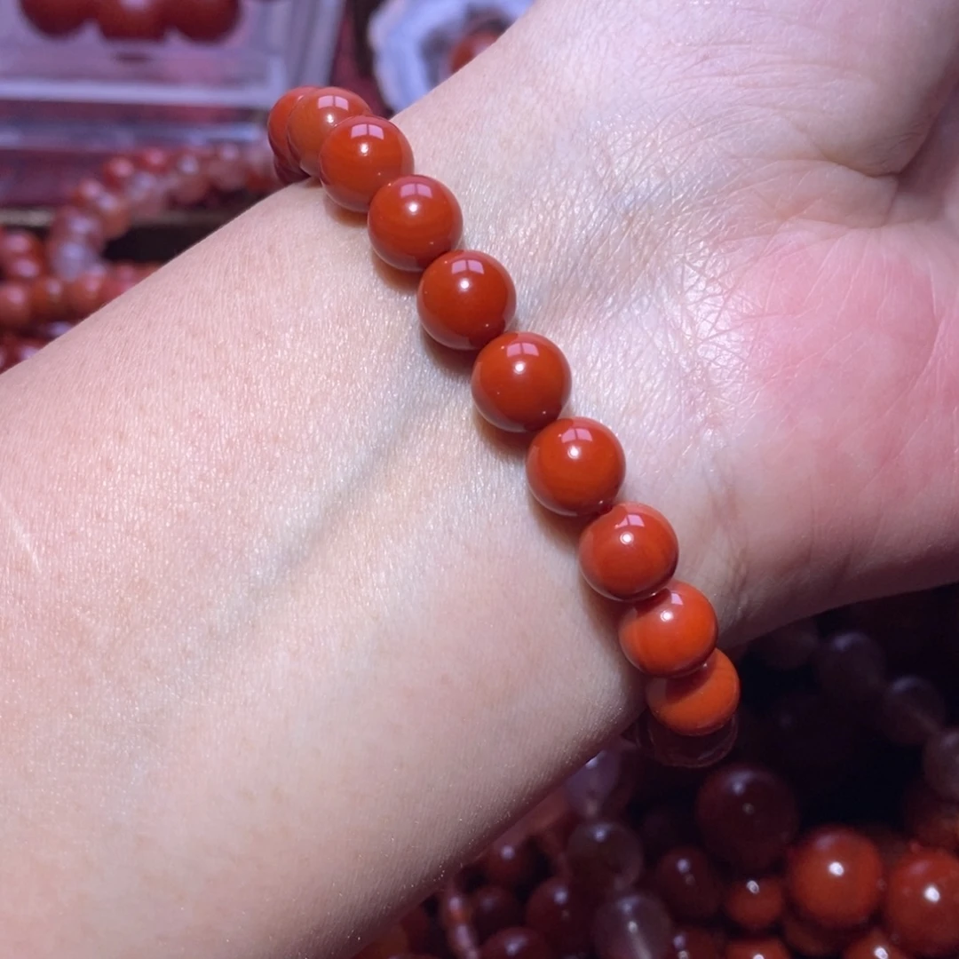 南红玛瑙未镶嵌手链卡8.0