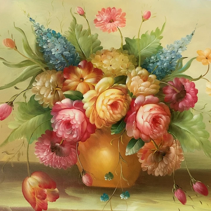 油画50+60手绘油画