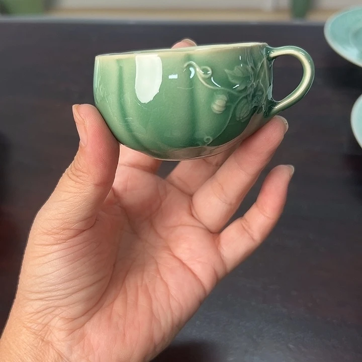 龙泉云间青瓷小米茶器