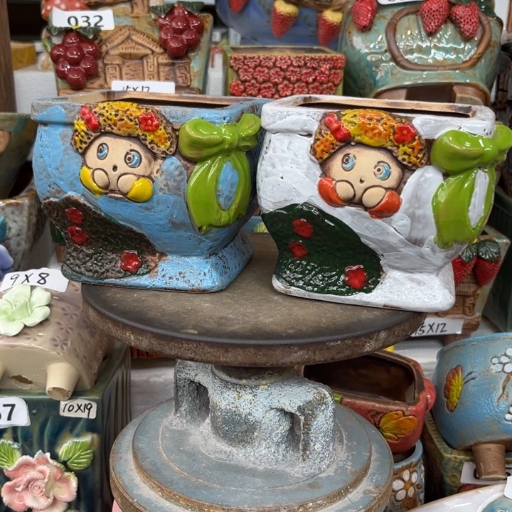 紫砂花盆粗陶材质多肉花盆