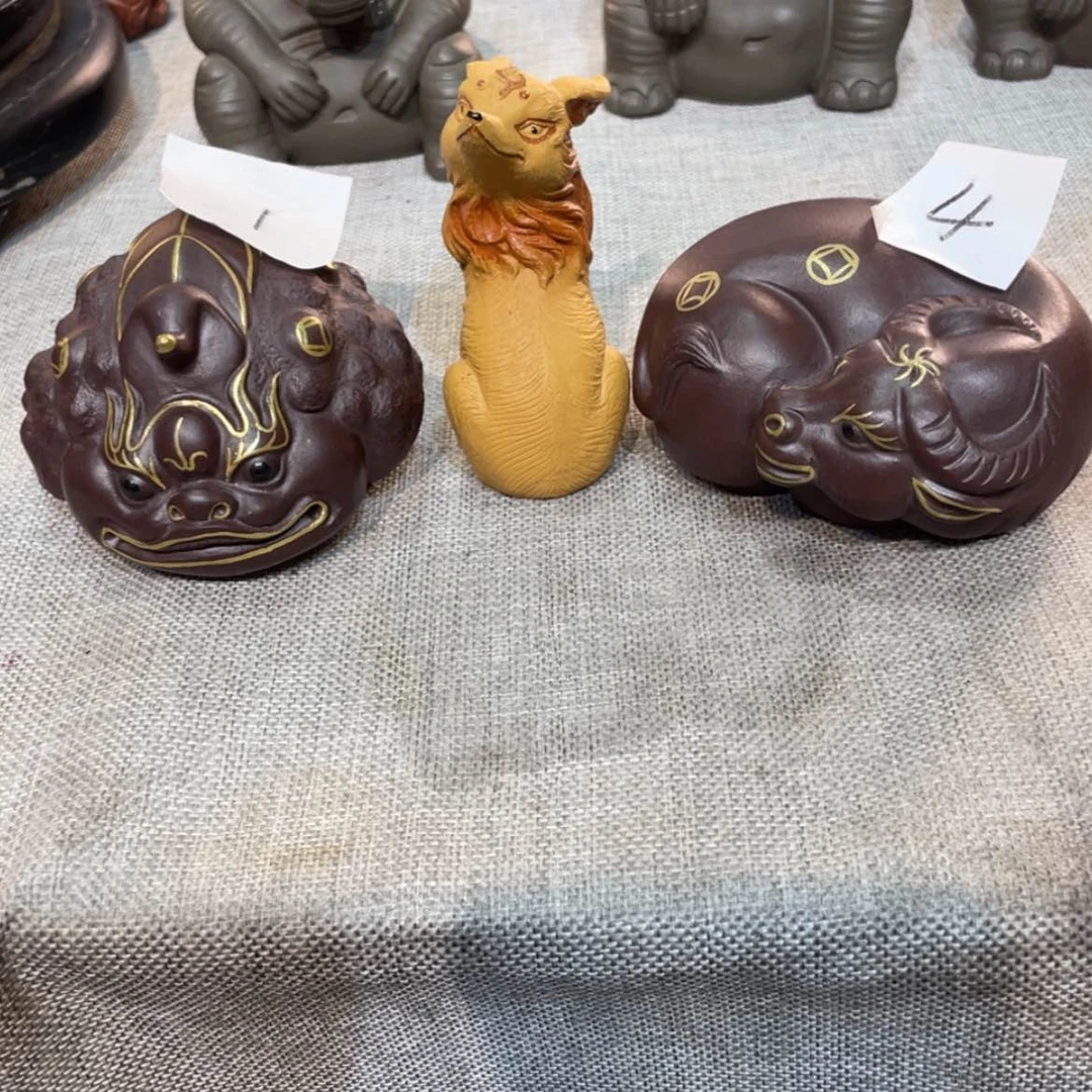 【闪购商品】紫砂茶宠一**枪一号金蟾加狐狸加牛