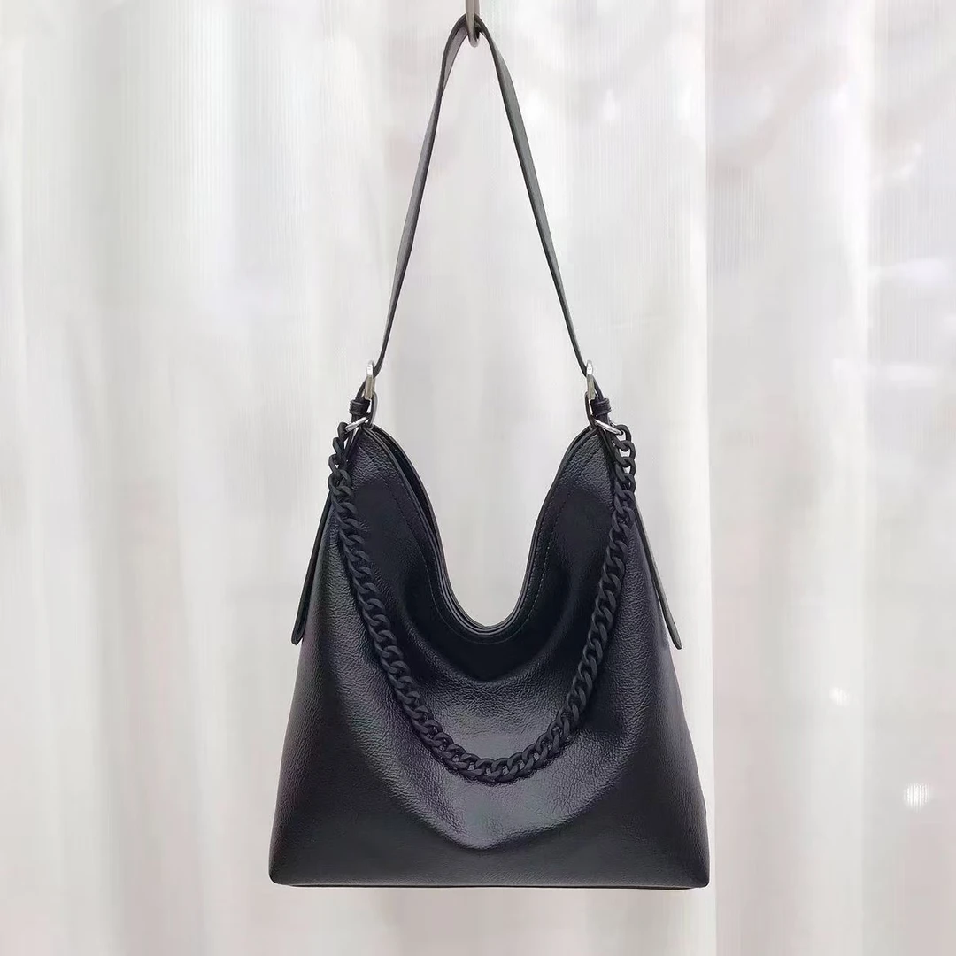 2025真皮女士斜挎链条包百搭小众洋气时尚简约休闲单肩包113-1