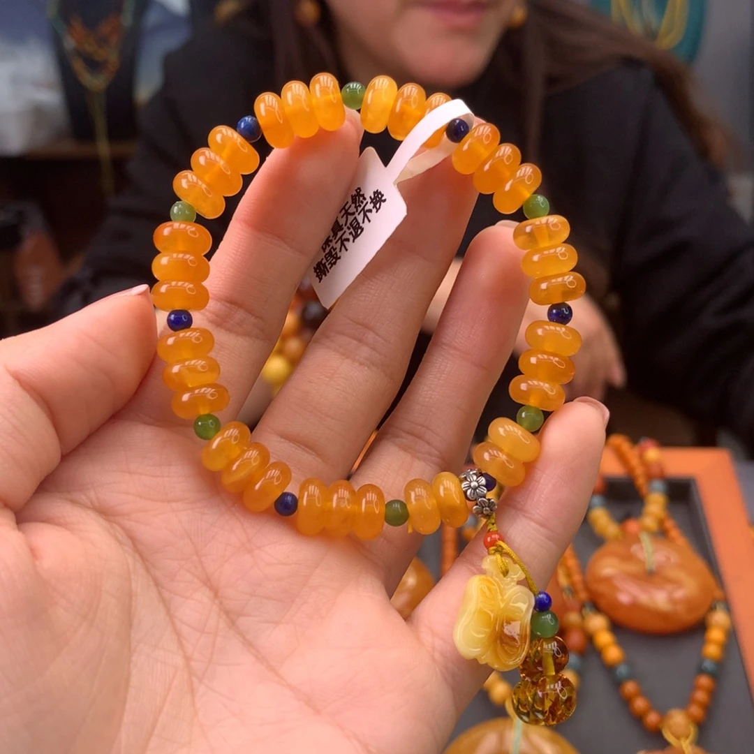 未镶嵌蜜蜡手串天然