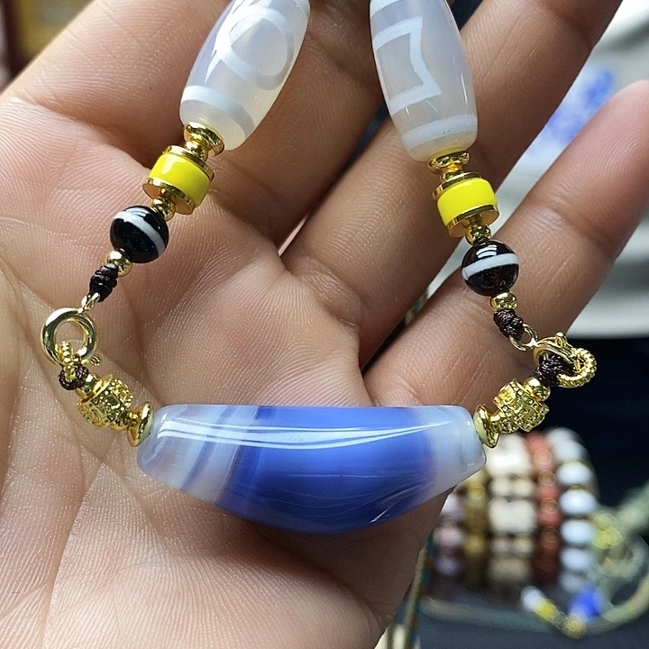 玛瑙/玉髓合金颈饰