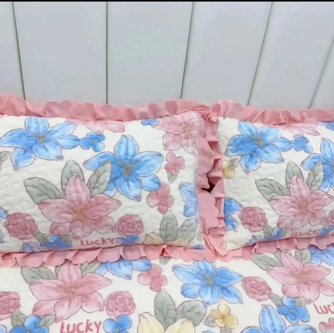【同款枕套】高品质加厚绗缝夹棉牛奶绒枕套48*74