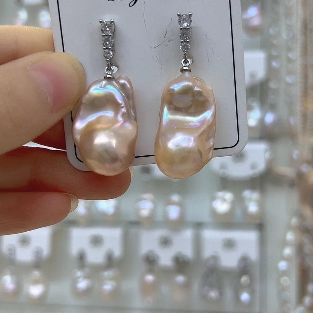 淡水珍珠银S925镶嵌颈饰