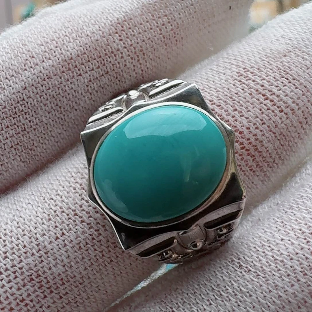 绿松石珠宝奇石银S925镶嵌