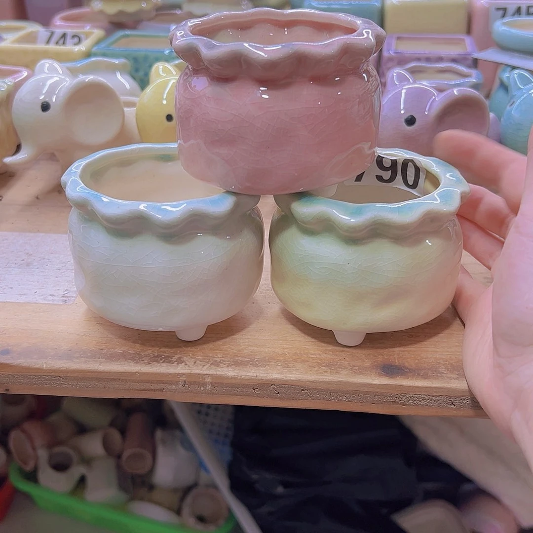 陶瓷花盆当场满12包邮