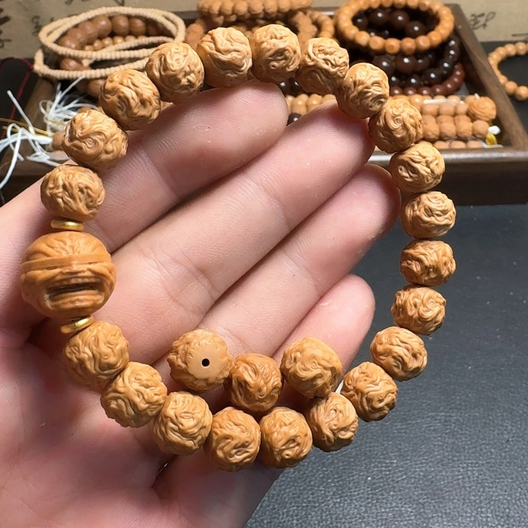 手串猴头核桃游龙封口款