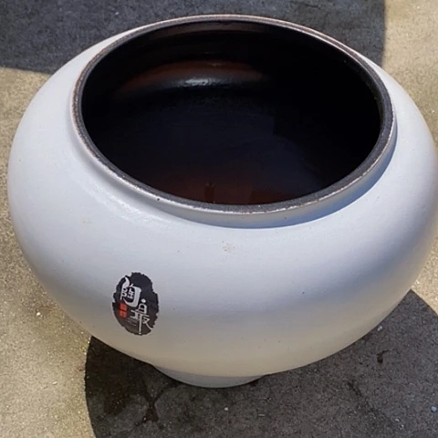 紫砂花盆口19高21.5瑕疵
