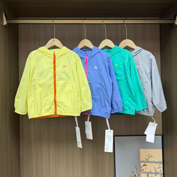 夏季儿童薄款防晒外套拉链外套中大童男女童